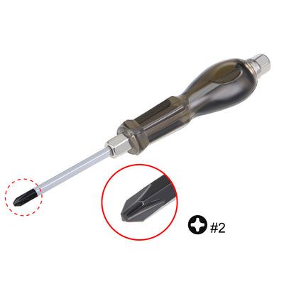 Harfington #2 Phillips Impact Screwdriver, 4-Inch Cross Point Keystone Demolition Driver 2 Pcs