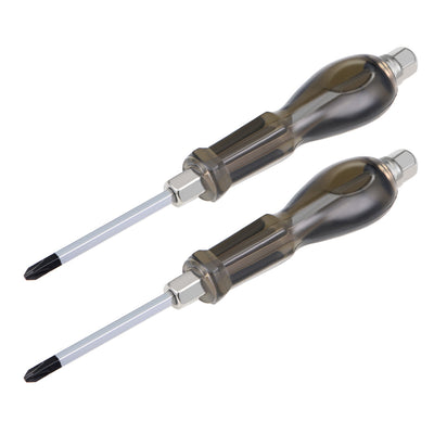 Harfington #2 Phillips Impact Screwdriver, 4-Inch Cross Point Keystone Demolition Driver 2 Pcs