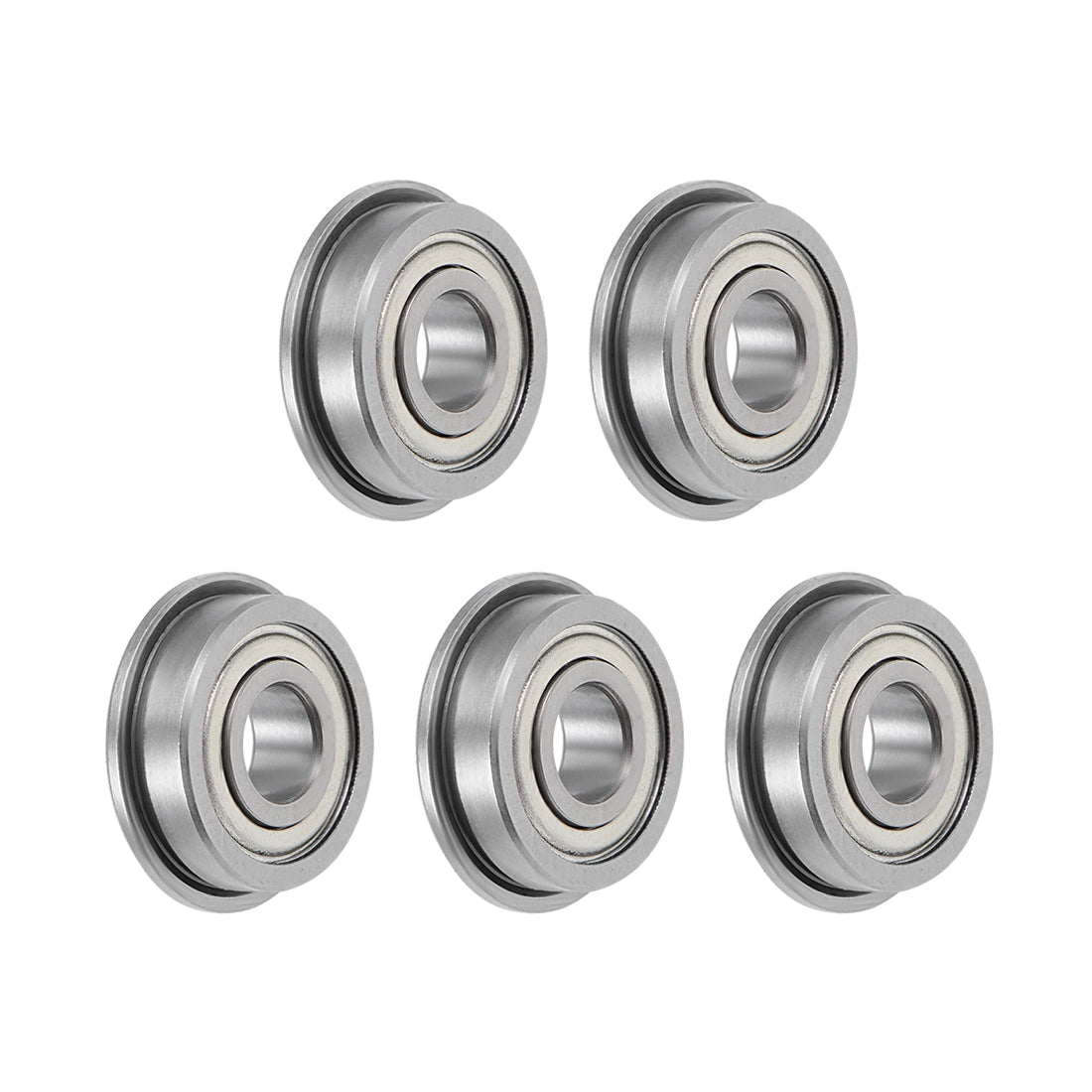 Harfington F695ZZ Flange Ball Bearing 5x13x4mm Shielded Chrome Bearings 5pcs