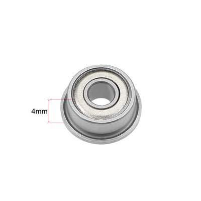 Harfington F693ZZ Flange Ball Bearing 3x8x4mm Shielded Chrome Bearings 5pcs