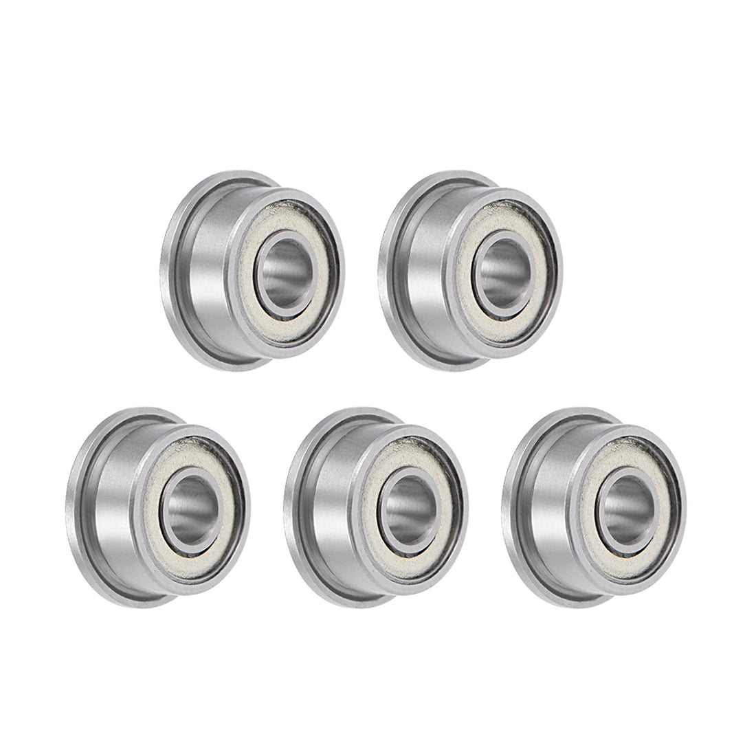 Harfington F693ZZ Flange Ball Bearing 3x8x4mm Shielded Chrome Bearings 5pcs