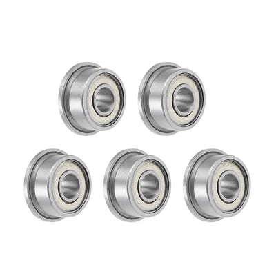Harfington F693ZZ Flange Ball Bearing 3x8x4mm Shielded Chrome Bearings 5pcs
