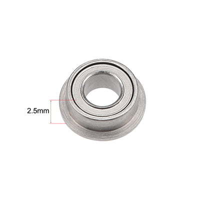 Harfington Miniature Flange Deep Groove Ball Bearings Double Shielded Chrome Steel