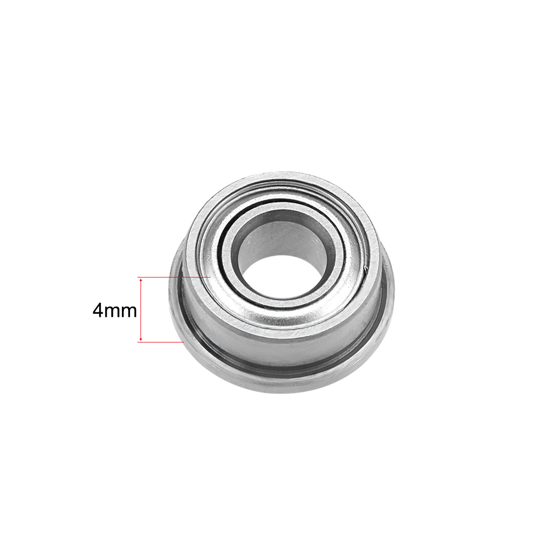 Harfington F684ZZ Flange Ball Bearing 4x9x4mm Shielded Chrome Bearings 5pcs