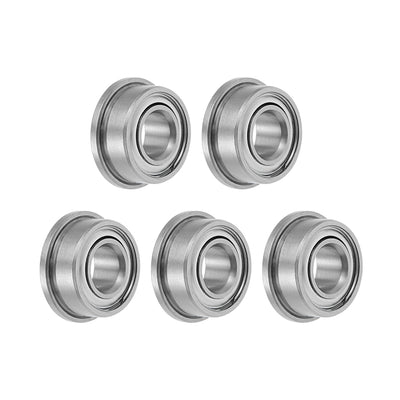 Harfington F684ZZ Flange Ball Bearing 4x9x4mm Shielded Chrome Bearings 5pcs
