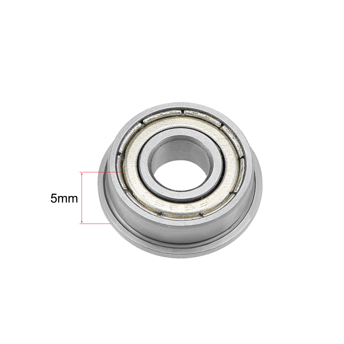 Harfington F696ZZ Flange Ball Bearing 6x15x5mm Shielded Chrome Bearings 5pcs