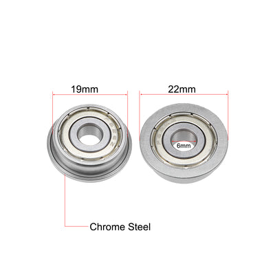 Harfington Flange Deep Groove Ball Bearings Double Shielded Chrome Steel
