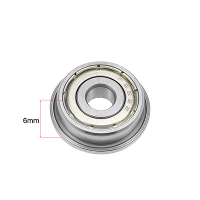 Harfington Flange Deep Groove Ball Bearings Double Shielded Chrome Steel