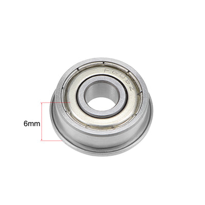 Harfington Flange Deep Groove Ball Bearings Double Shielded Chrome Steel