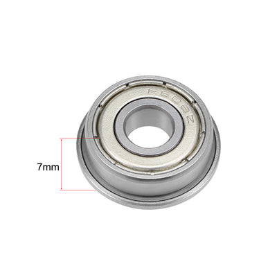 Harfington Flange Deep Groove Ball Bearings Double Shielded Chrome Steel