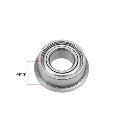 Harfington Miniature Flange Deep Groove Ball Bearings Double Shielded Chrome Steel