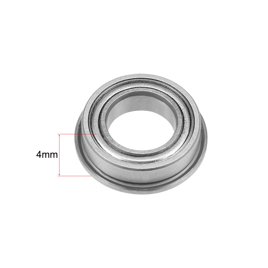 Harfington MF148ZZ Flange Ball Bearing 8x14x4mm Shielded Chrome Bearings 5pcs