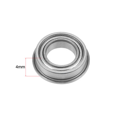 Harfington MF148ZZ Flange Ball Bearing 8x14x4mm Shielded Chrome Bearings 5pcs