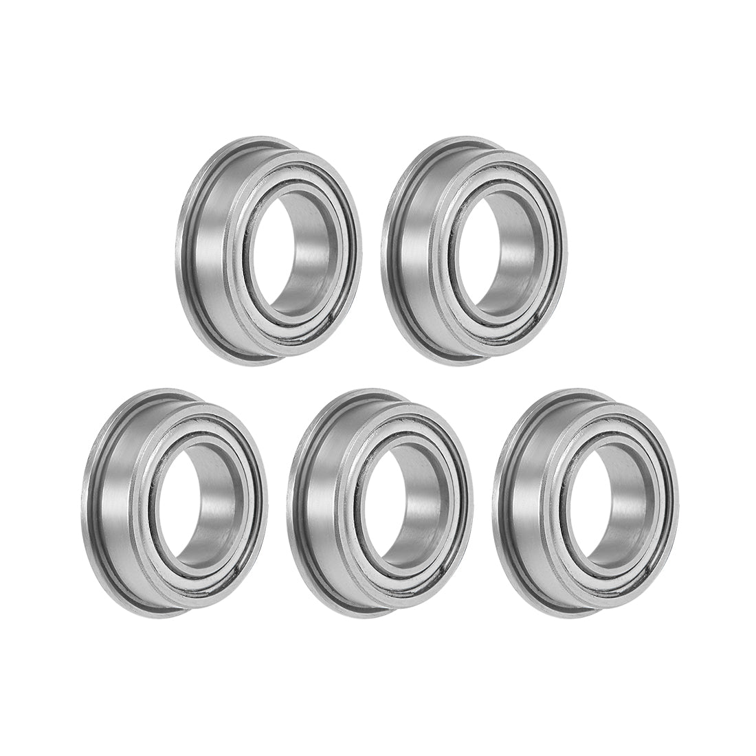 Harfington MF148ZZ Flange Ball Bearing 8x14x4mm Shielded Chrome Bearings 5pcs