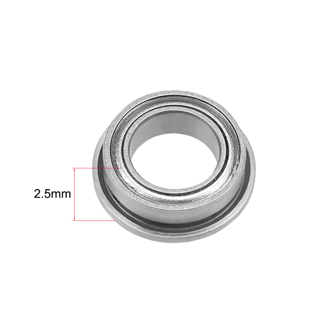 Harfington MF85ZZ Flange Ball Bearing 5x8x2.5mm Shielded Chrome Bearings 5pcs