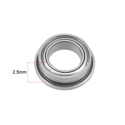 Harfington MF85ZZ Flange Ball Bearing 5x8x2.5mm Shielded Chrome Bearings 5pcs