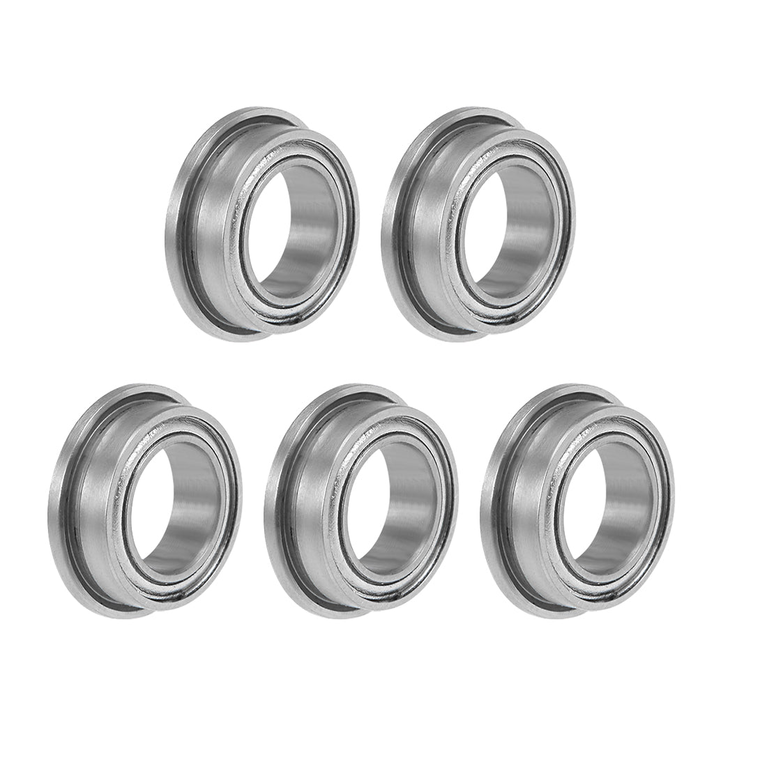 Harfington MF85ZZ Flange Ball Bearing 5x8x2.5mm Shielded Chrome Bearings 5pcs