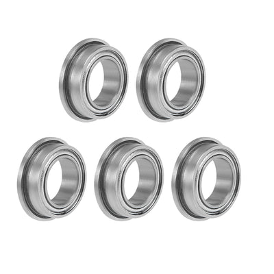 Harfington MF85ZZ Flange Ball Bearing 5x8x2.5mm Shielded Chrome Bearings 5pcs