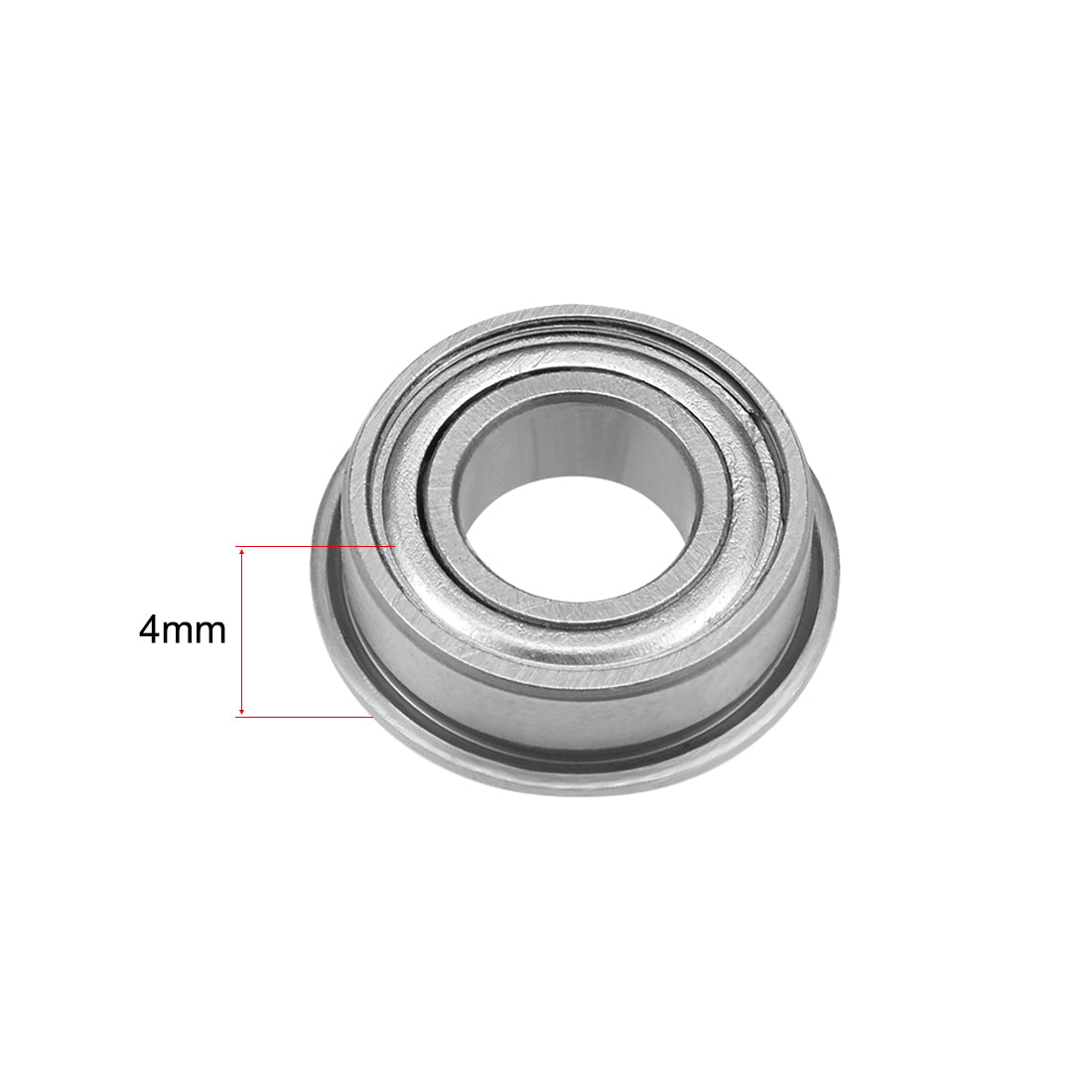 Harfington MF126ZZ Flange Ball Bearing 6x12x4mmm Shielded Chrome Bearings 5pcs