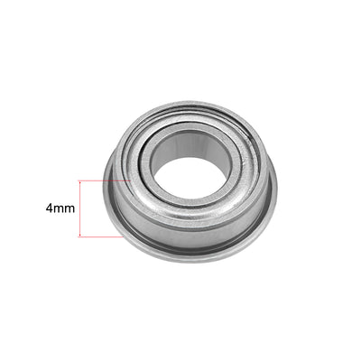 Harfington MF126ZZ Flange Ball Bearing 6x12x4mmm Shielded Chrome Bearings 5pcs