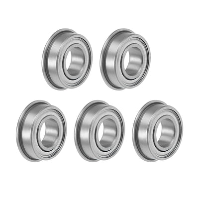 Harfington MF126ZZ Flange Ball Bearing 6x12x4mmm Shielded Chrome Bearings 5pcs