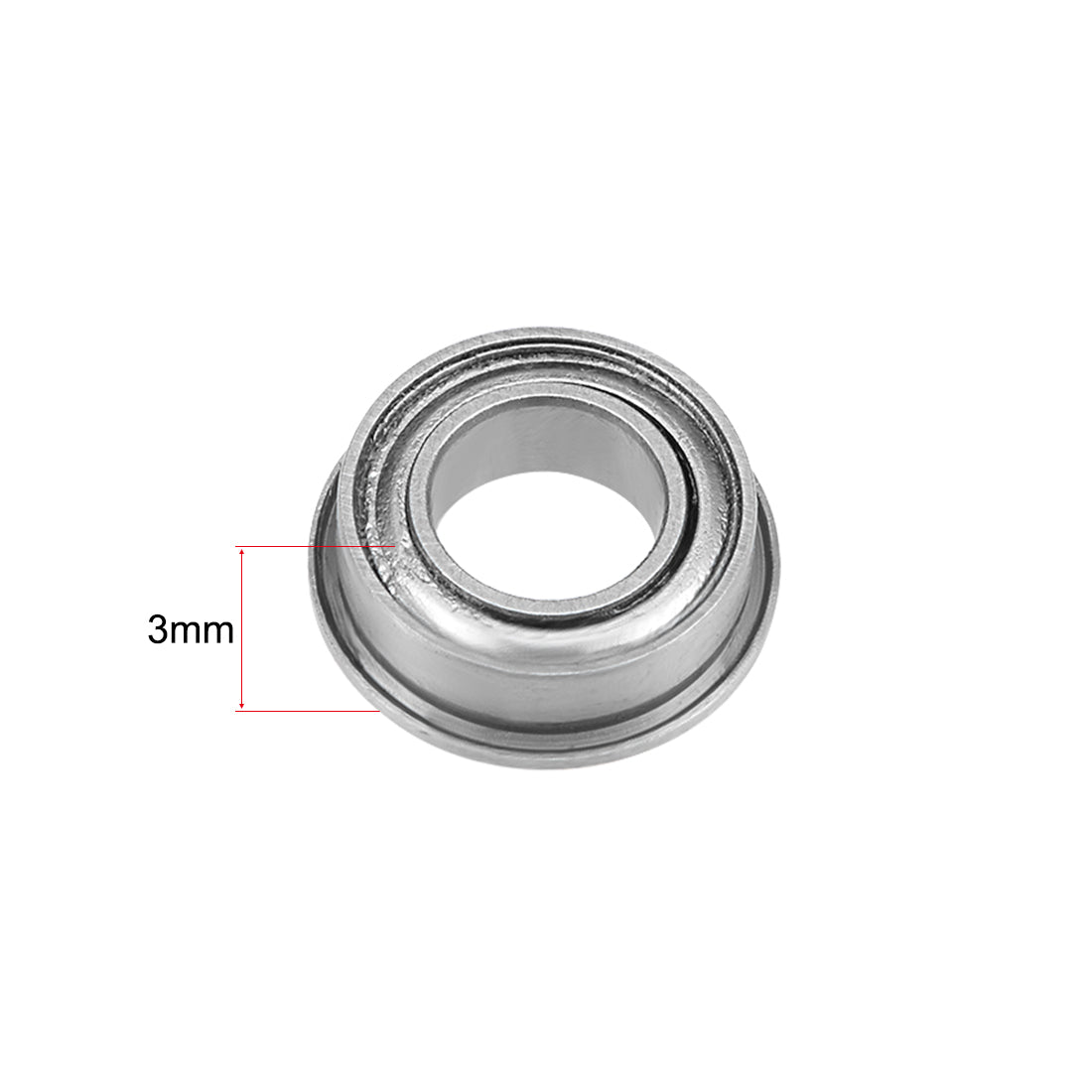 Harfington Miniature Flange Deep Groove Ball Bearings Double Shielded Chrome Steel