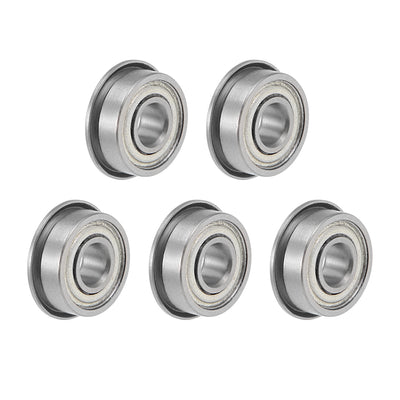 Harfington Miniature Flange Deep Groove Ball Bearings Double Shielded Chrome Steel