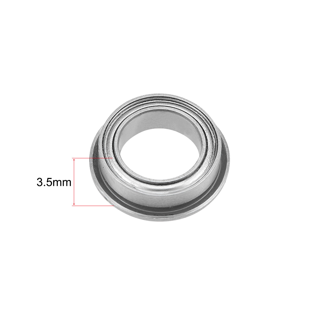 Harfington MF128ZZ Flange Ball Bearing 8x12x3.5mm Shielded Chrome Bearings 5pcs