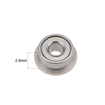 Harfington Miniature Flange Deep Groove Ball Bearings Double Shielded Chrome Steel