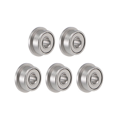Harfington Miniature Flange Deep Groove Ball Bearings Double Shielded Chrome Steel