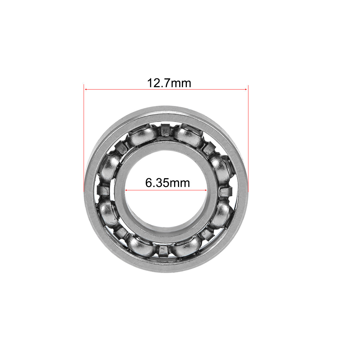 Harfington R188 Deep Groove Ball Bearing 1/4"x1/2"x1/8" Open Type Z2 Lever Bearings 2pcs
