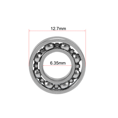 Harfington R188 Deep Groove Ball Bearing 1/4"x1/2"x1/8" Open Type Z2 Lever Bearings 2pcs