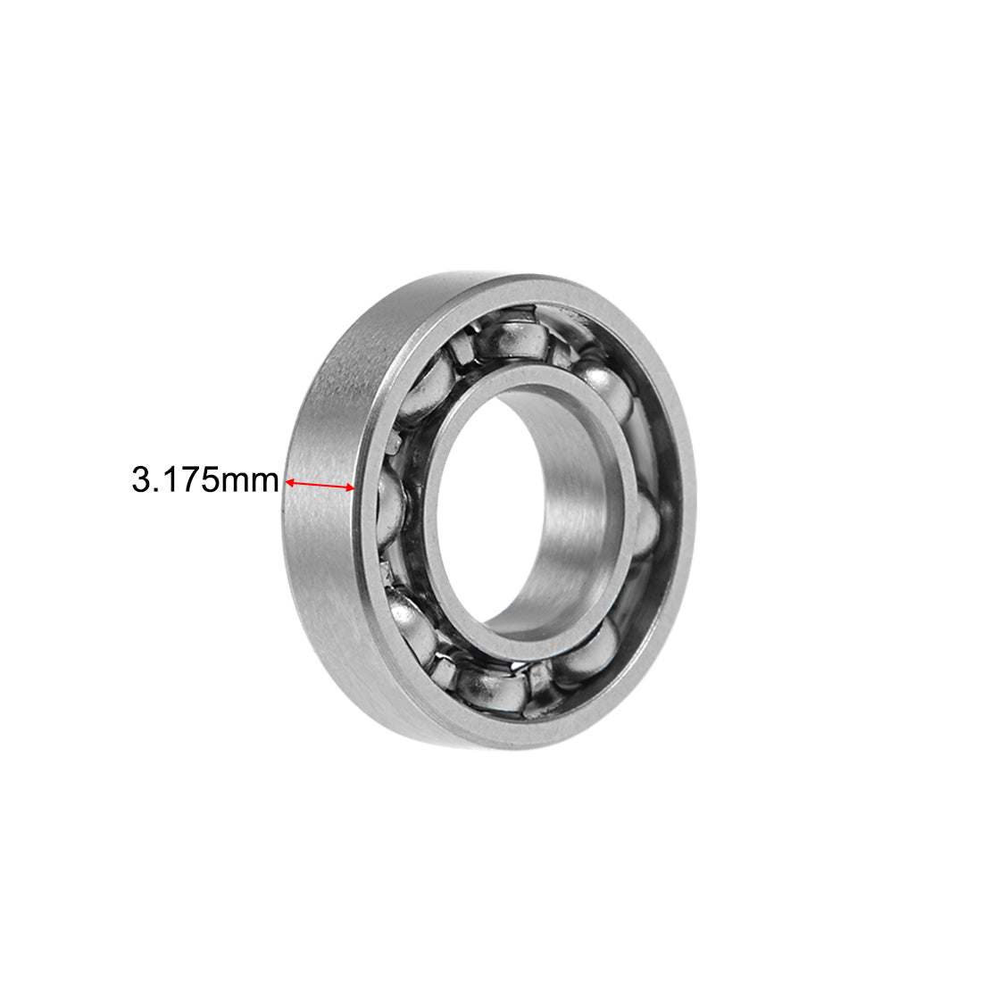 Harfington R188 Deep Groove Ball Bearing 1/4"x1/2"x1/8" Open Type Z2 Lever Bearings 5pcs