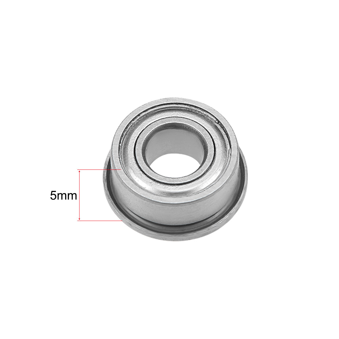 Harfington F685ZZ Flange Ball Bearing 5x11x5mm Shielded Chrome Bearings 5pcs