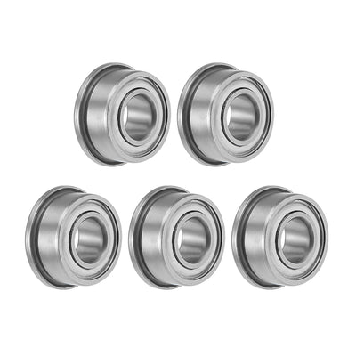 Harfington F685ZZ Flange Ball Bearing 5x11x5mm Shielded Chrome Bearings 5pcs