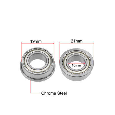 Harfington Flange Deep Groove Ball Bearings Double Shielded Chrome Steel