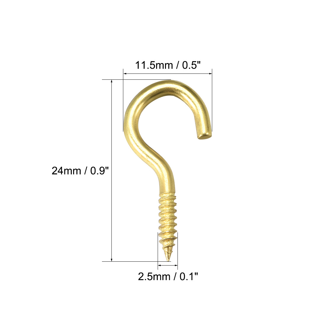 Harfington Screw Eye Hooks Self Tapping Screws Screw-in Hanger Eye-Shape  Hooks 50pcs