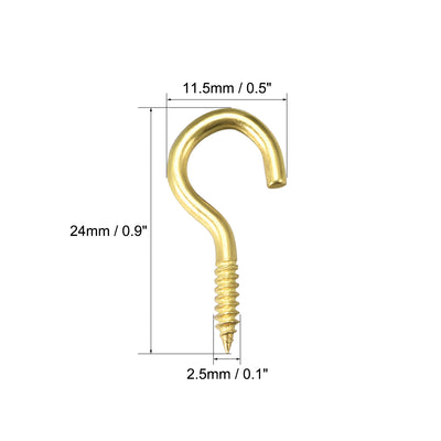 Harfington Screw Eye Hooks Self Tapping Screws Screw-in Hanger Eye-Shape  Hooks 50pcs