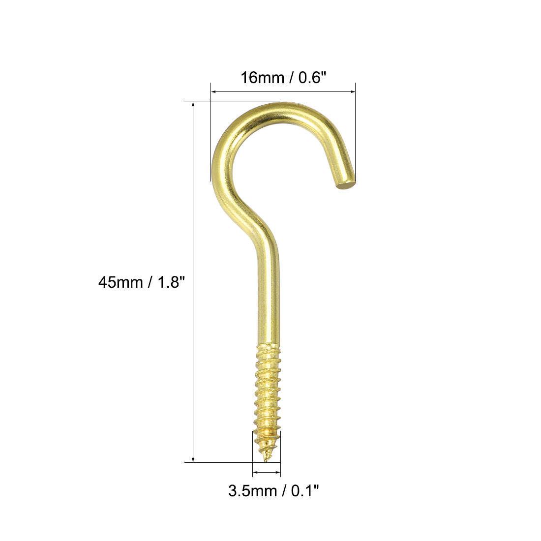 Harfington Screw Eye Hooks Self Tapping Screws Screw-in Hanger Eye-Shape  Hooks 50pcs