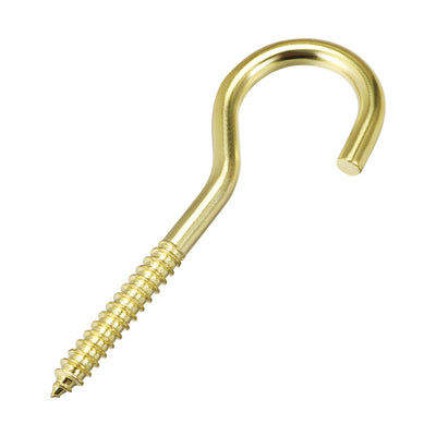 Harfington Screw Eye Hooks Self Tapping Screws Screw-in Hanger Eye-Shape  Hook, 10pcs