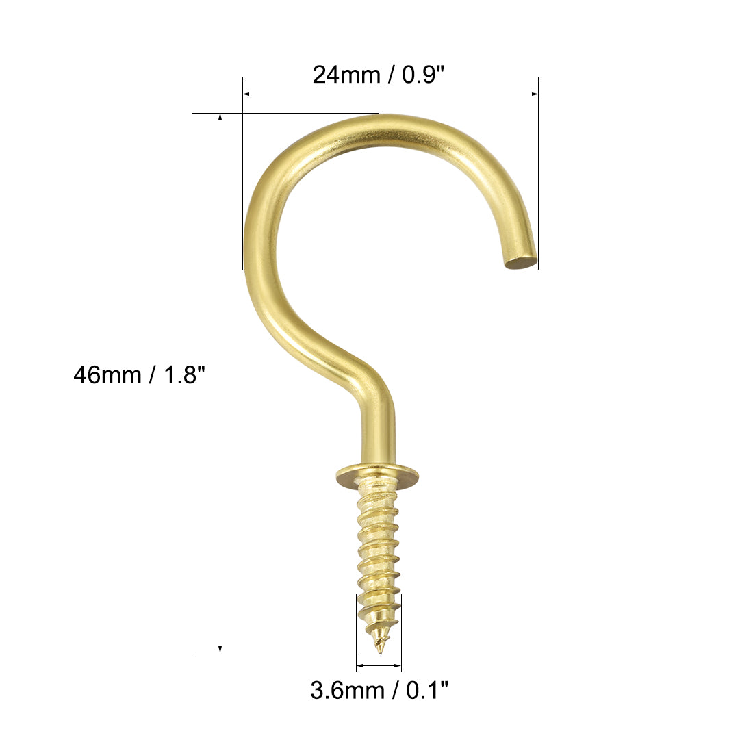 Harfington Screw Eye Hooks Self Tapping Screw, Screw-in Hanger Eye-Shape  Hooks 20pcs