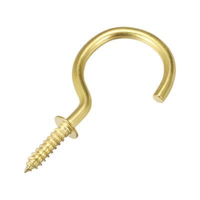 Harfington Screw Eye Hooks Self Tapping Screw, Screw-in Hanger Eye-Shape  Hooks 20pcs