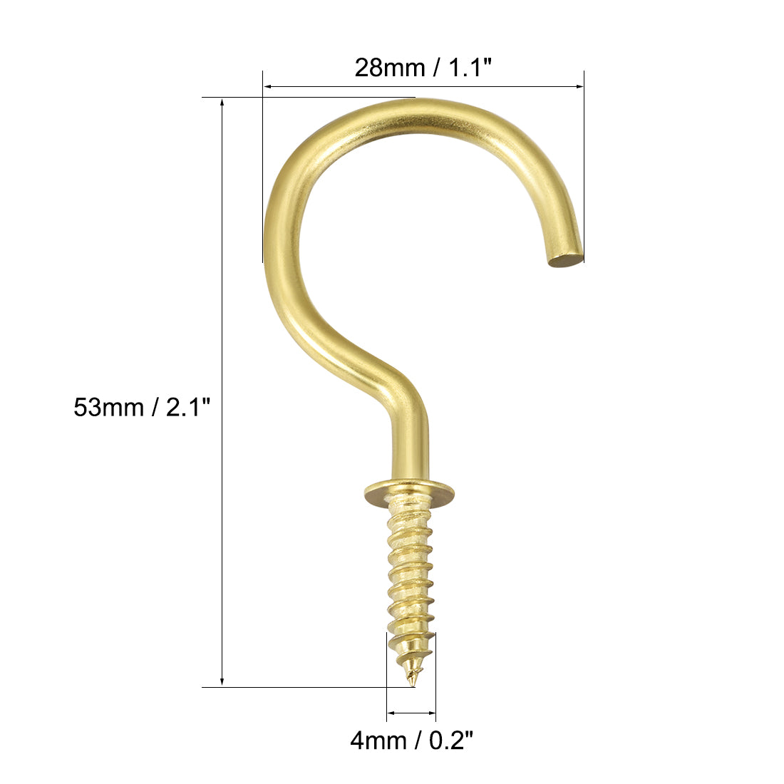 Harfington Screw Eye Hooks Self Tapping Screw, Screw-in Hanger Eye-Shape  Hooks 20pcs