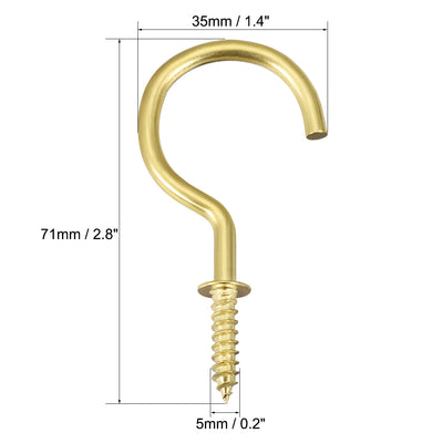 Harfington Screw Eye Hooks Self Tapping Screw, Screw-in Hanger Eye-Shape  Hooks 20pcs