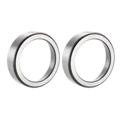 Harfington 02420 Tapered Roller Bearing Outer Race Cup 2.6875" O.D., 0.6875" Width 2pcs