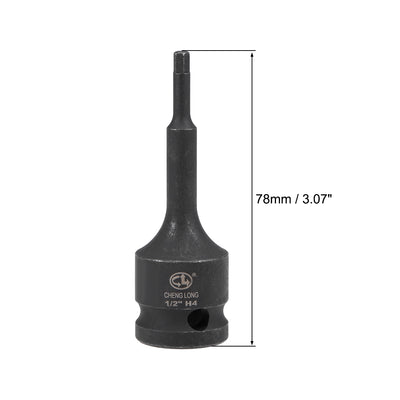 Harfington Impact Hex Bit Socket, Metric Cr-Mo Steel