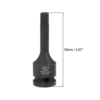 Harfington Impact Hex Bit Socket, Metric Cr-Mo Steel