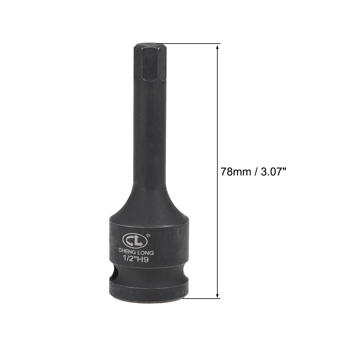 Harfington Impact Hex Bit Socket, Metric Cr-Mo Steel