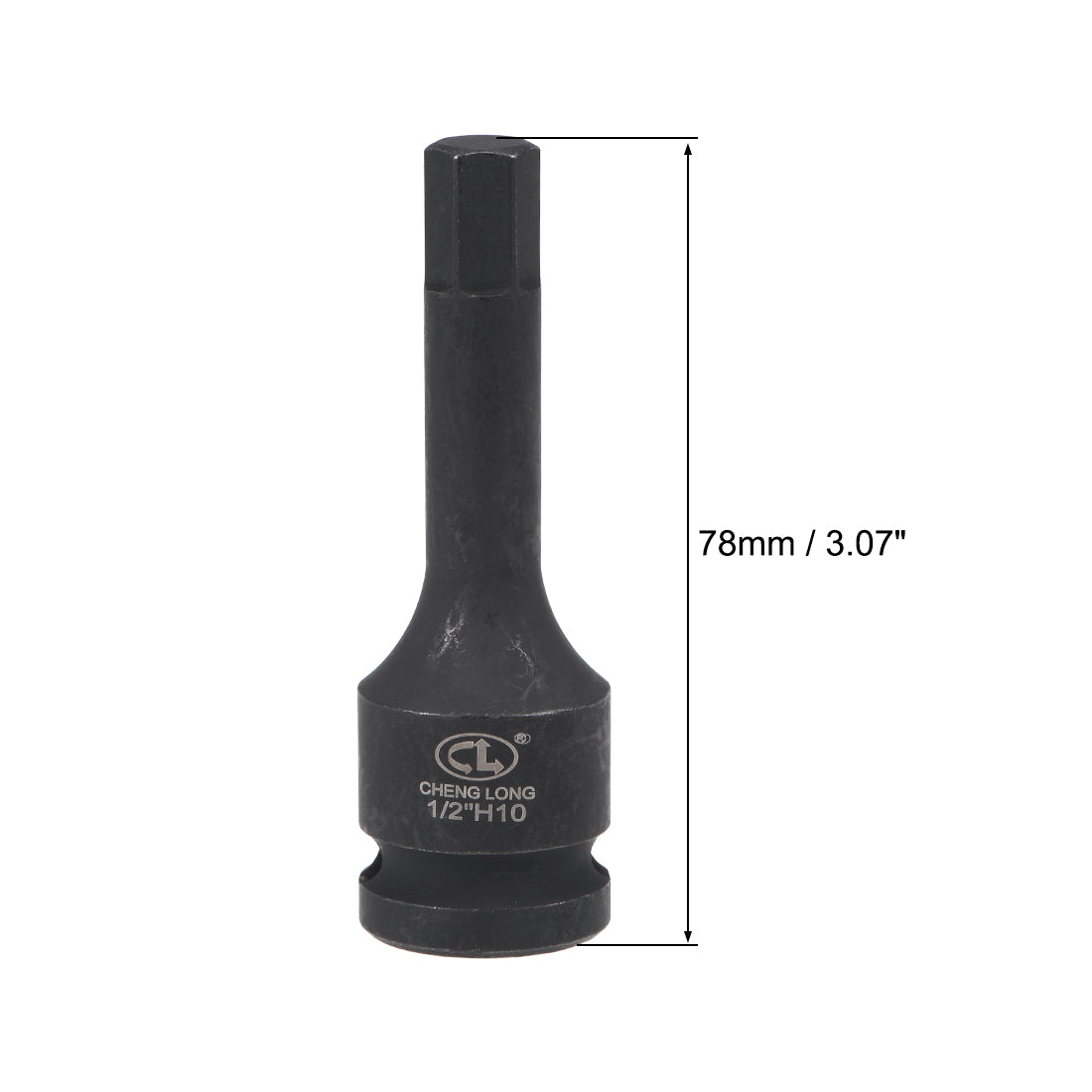 Harfington Impact Hex Bit Socket, Metric Cr-Mo Steel