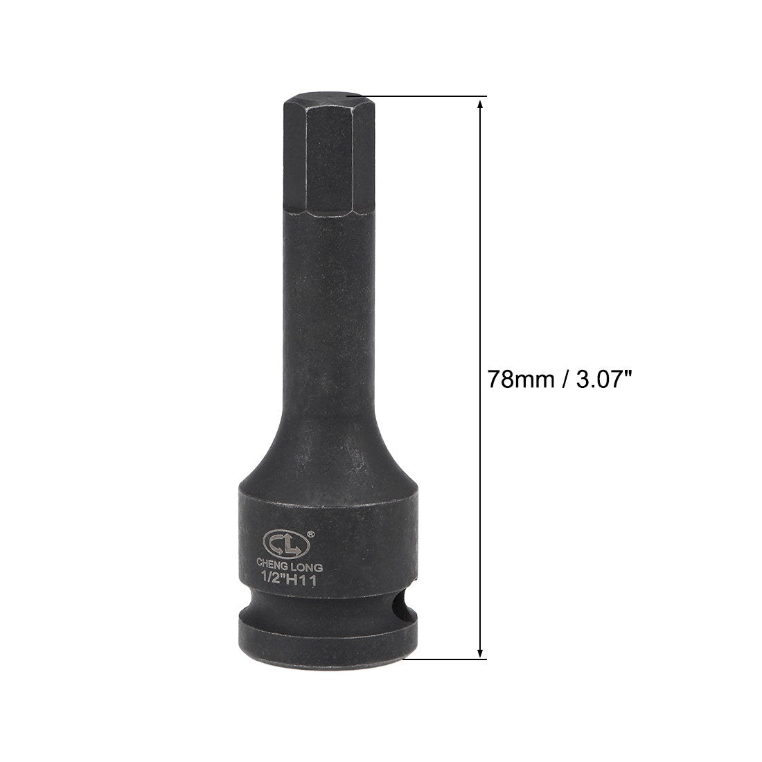 Harfington Impact Hex Bit Socket, Metric Cr-Mo Steel